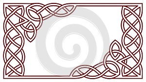 Elegant Celtic Knotwork Corner - Decorative Frame Element, vector design Generative AI