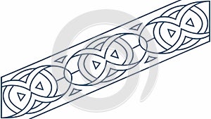Elegant Celtic Knotwork Pattern Border, vector design Generative AI