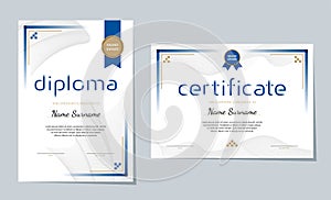 Elegant certificate of achievement template, vector illustration