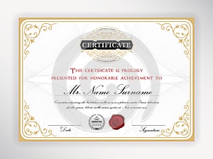 Elegant certificate template