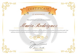 Elegant certificate template