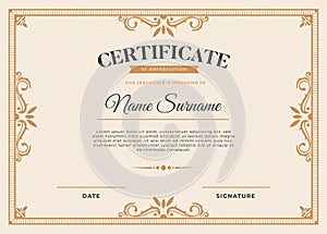 Elegant certificate template