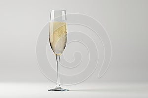 Elegant Champagne Glass with Bubbles