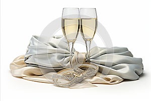 Elegant Champagne Toast with Exquisite Crystal Glasses for Joyous Celebration and Special Occasions