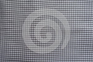 Elegant chequered grey cotton fabric