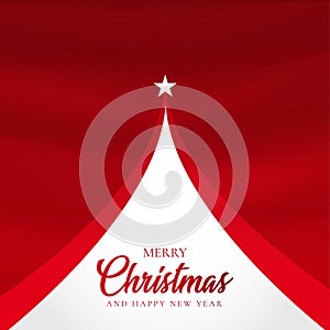 elegant christmas background with abstract tree vector illustration