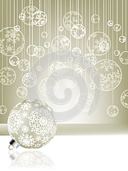 Elegant christmas background with baubles. EPS 8