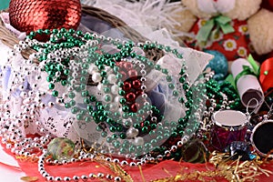 Elegant christmas background with Christmas decorations