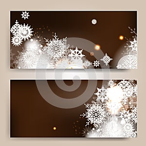 Elegant Christmas background with snowflakes