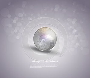 Elegant Christmas background with snowflakes gold light