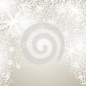 Elegant Christmas background with snowflakes and place for text. Vector Illustration eps10.