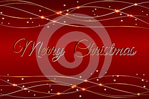 Elegant Christmas background with text Merry Christmas.