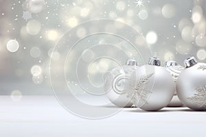 Elegant Christmas background with white and