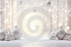 Elegant Christmas background with white and
