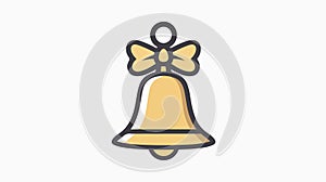 Gleaming Christmas Bell Icon for Festive Holiday Designs photo