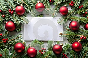 Elegant Christmas card mockup photo