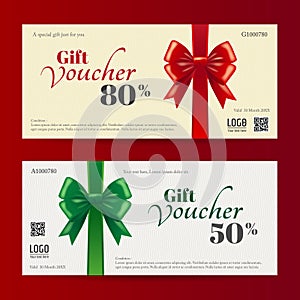 Elegant christmas gift card or gift voucher template