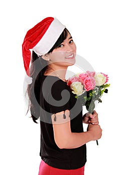 Elegant Christmas girl portrait