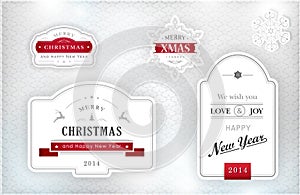 Elegant Christmas labels, emblems