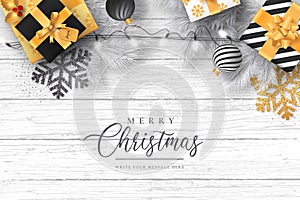 elegant christmas with modern decoration vector illustration