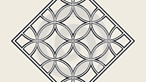 Elegant Circular Geometric Pattern, Abstract Interlocking Rings, vector design Generative AI