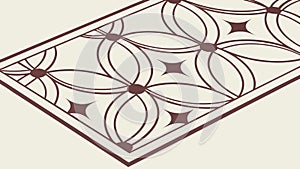 Elegant Circular Geometric Pattern, Seamless Interlocking Design, vector design Generative AI