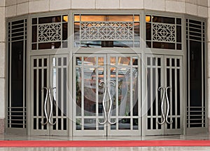 Elegant classical large two-leaf door