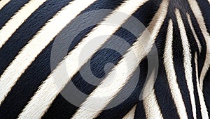 Elegant Close Up Of Zebra Fur Pattern In Natural Light