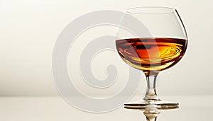 Elegant cocktail in chic glass on white background exuding luxury and refinement photo
