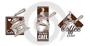 Elegant Coffee Logo Collection vector