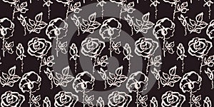 Elegant concept rose flower seamless pattern