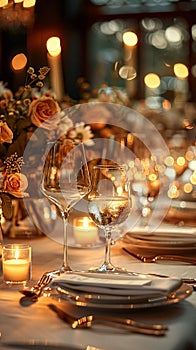 Elegant Corporate Gala Dinner Set in a Grand Ballroom