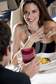 Elegant Couple at The Restaurant