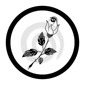 Elegant and creative rose flower logo for various purposes of your business logo, can be used as symbols, icons, or others. rose