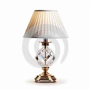 Elegant Crystal And Gold Table Lamp Inspired By Tokina Opera 50mm F1.4 Ff photo