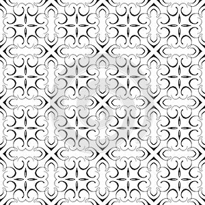 Elegant Damask Calligraphy Decorative Geometric Flourish Fancy Repeating Seamless Vector Pattern Background Design photo