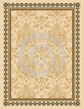 Elegant decorative background with pattern and frame