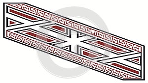 Elegant Decorative Geometric Border with Intersecting Lines, vector design Generative AI