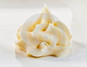 Elegant decorative twist of homemade mayonnaise