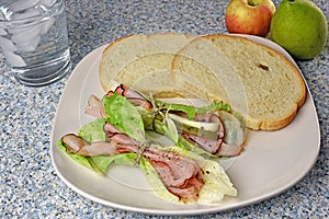 Elegant deli ham appetizer or brunch