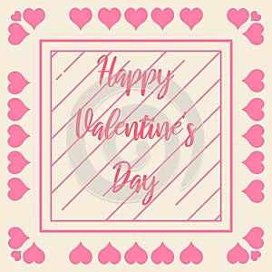An elegant design of a Happy valentines day frame.