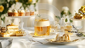 Elegant Dessert Table with Assorted Sweets ai generated