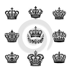 Elegant detailed classic crowns