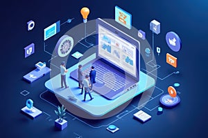 Elegant Diagram Showing the Benefits of Using BigCommerce for eCommerce Hosting Solutions photo