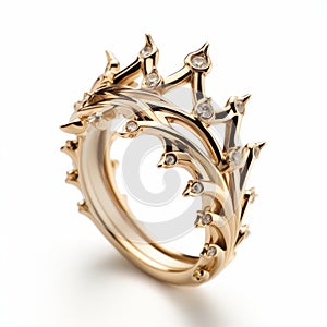 Elegant Diamond Crown Ring Inspired By Eleanor Vere Boyle