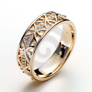 Elegant Diamond Wedding Band Inspired By Kinuko Y Craft