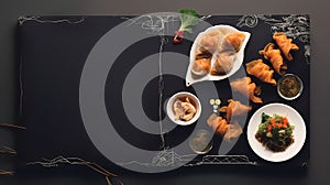 An Elegant Dim Sum Restaurant Menu Template