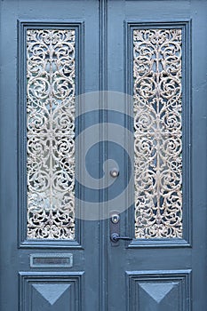 Elegant Door detail in the town of Kungalv near Gothenburg Sweden