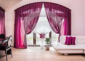 Elegant drapes and curtain
