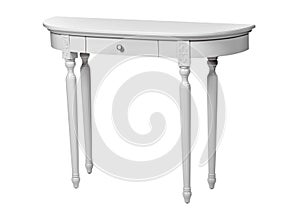 Elegant dressing table isolated over white